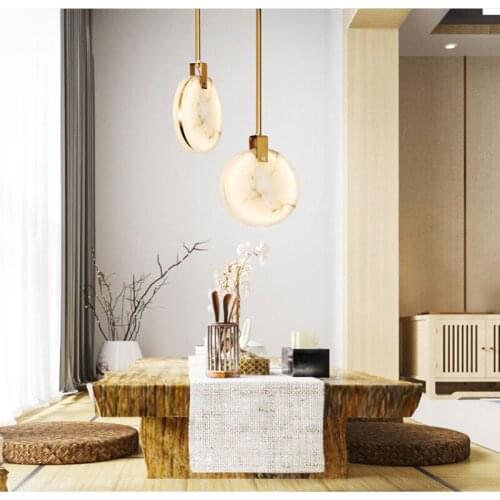 Modern Nordic luminaria creative Resin LED Pendant Lights imitation marble small decoration pendant lamp cafe clothing store bar