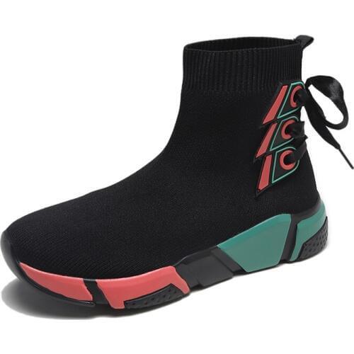 Sock shoes women autumn 2019 new wild Korean ulzzang socks shoes winter plus velvet high-top sneakers tide
