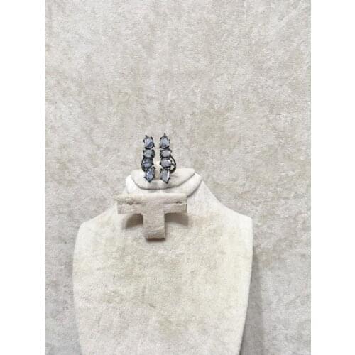 925 Sterling Silver Crystal Rings For Women Wedding Jewelry Oxidixed Finger Luxury Premium New Adjustable SizeGift 2021