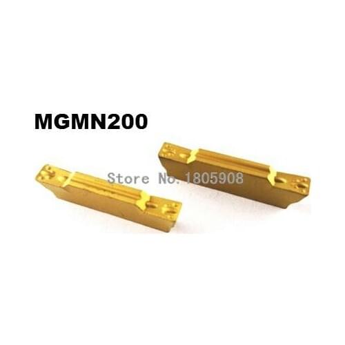 Free shopping 10pcs MGMN200-G NC slot cutting slot cutter carbide hard alloy blade yellow car suitable for steel parts