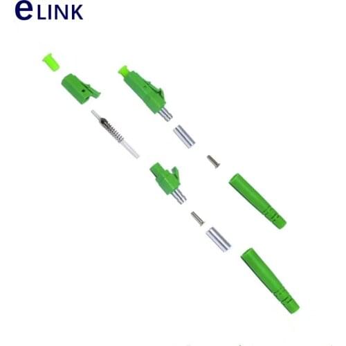 1000pcs LC fiber connector with ceramic ferrule Pre-assembled green SM Multimode MM 3.0mm 2.0MM optical ftth accessories ELINK