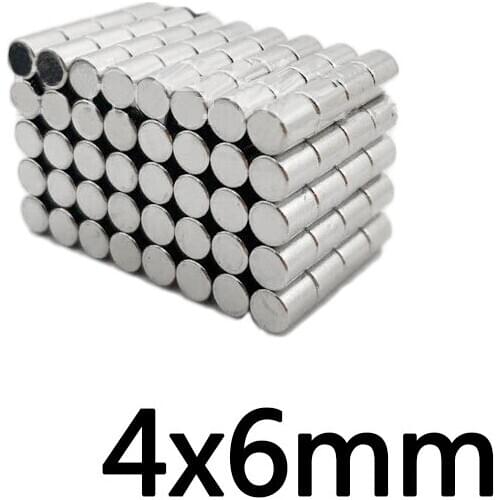 20/50/100pcs 4x6 mm Search Minor Diameter Magnet 4mmX6mm Bulk Small Round Magnets 4x6mm Neodymium Disc Magnets 4*6 mm