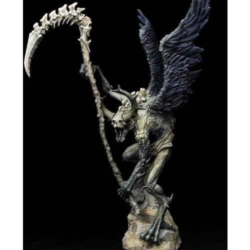 230mm ancient fantasy warior stand with wing (WITH BASE )Resin figure Model kits Miniature gk Unassembly Unpainted