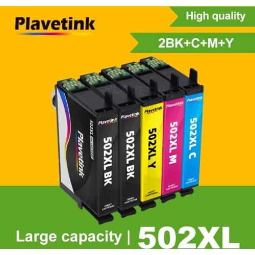 Plavetink Compatible for Epson T502 XL Ink Cartridges with Chip For Epson XP-5105 XP-5100 XP5105 XP5100 WF-2860 WF-2865