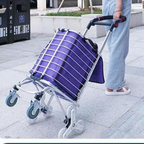 Home Shopping And Grocery Shopping, Small Trolley, Dual-use Trolley, Convenient Food Basket, Trolley, Folding Trailer Cart