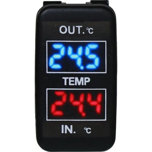 Dual Temperature Display Inside and Outside the Car Dual Temperature Sensor for Toyota Corolla Reiz Prado Prius