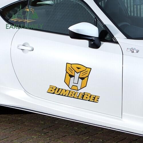 EARLFAMILY 43cm x 41.7cm for Bumblebee Transformers Decal Car Door Bumper Vinyl Scratch-Proof Vehicle Trunk VAN Car Stickers