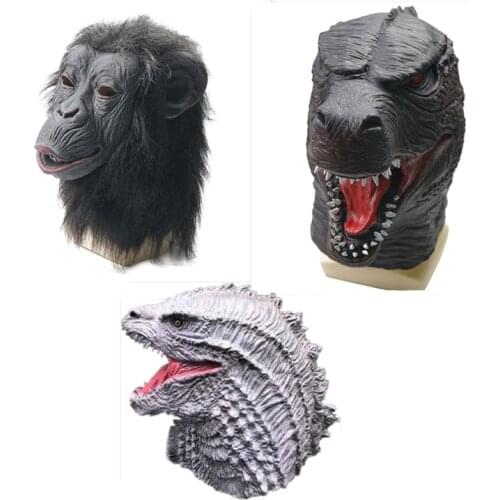 Anime Figure Godzilla Movie Attack on Titan Mask Monster Cos Action Model Adult Party Halloween Gift Carnival Simulation toys