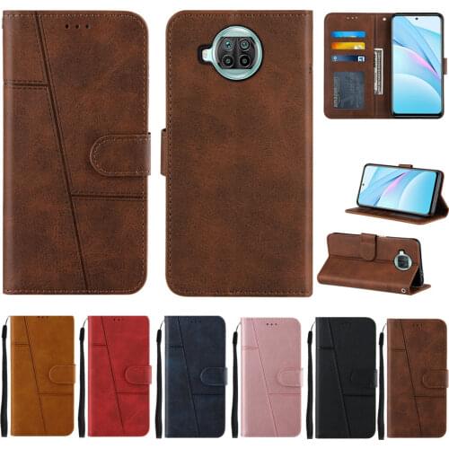 Flip Phone Case on For Xiaomi Mi 11 10T Lite Poco M3 X3NFC Redmi Note 10s 10 Pro 9s K40 Retro Leather Splicing Wallet Card Cover