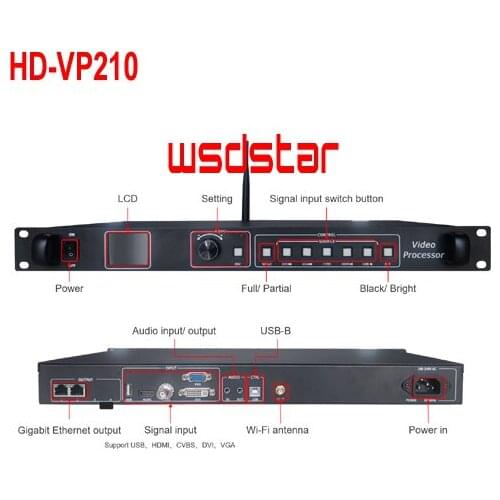 HUIDU HD-VP210 HD VP210 2-in-1 LED Video Processor Including Synchronization Sending Card Support U Disk Play