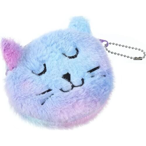 Cartoon Coin Purse Children Cat Plush Cute Wallet Fashion Key Pendant Bag 2020 New Creative Card Storage Bags
