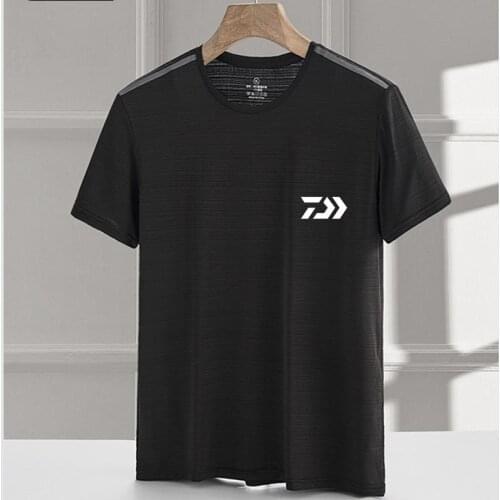 Summer Quick-Drying Fishing Shirt T-Shirt Round Neck Short Sleeve Mans Plus Size Outdoor Sports Driving Camping Fishing Jerseys