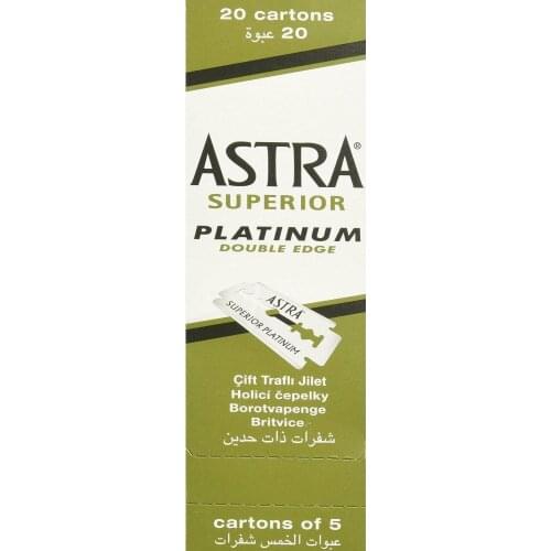 100pcs 100 Astra Superior Razor Platinum Double Edge Safety Shaving Razor Razor Blade, Double Sided Superior Platinum