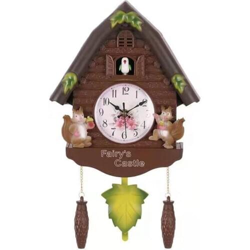 Cute Bird Wall Clock Cuckoo Alarm Clock Cuckoo Clock Living Room Watch Brief Children Bedroom Decor Home Day Time Alarm Clocks D