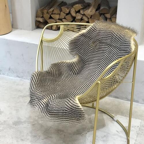 Peacock Fur Artificial Sheepskin Hairy Carpet Living Room Bedroom Rugs Skin Fur Plain Fluffy Area Rugs Washable Bedroom Faux Mat