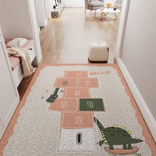 Cartoon Home Door Mat Carpet Living Room Mat Kitchen Mat PVC Anti-slip Mat Silk Loop Custom Mat Carpet Hallway Entrance Door Mat