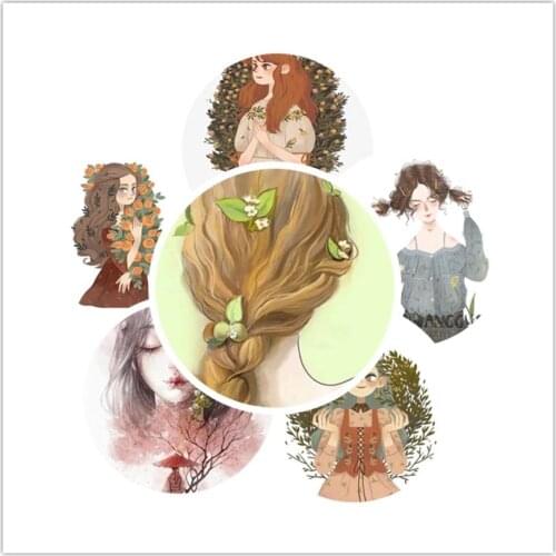 DIY Mori Girls Series Graffiti Art Diamond Painting Wall Art Posters Drill Embroidery Cross Stitch Pictures Home Decor JX154