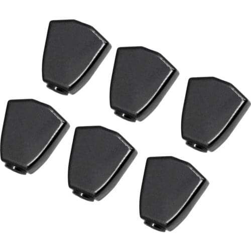 Set of 6 Guitar Tuning Pegs Buttons Replacement Machine Heads Handle Caps, Black