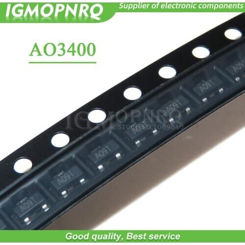 100pcs AO3400 AO3400A SOT23-3 MOSFET MOSFT 5.0A 29mOhm 30V 2.5V drv capable new original