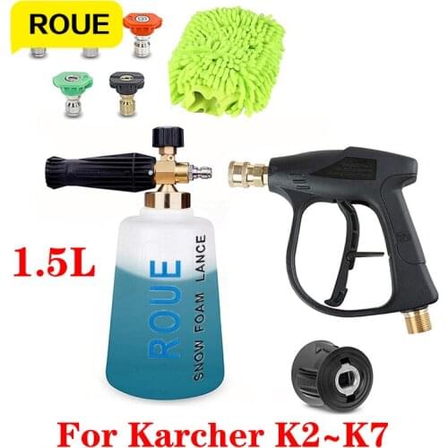 1.5L For Karcher K Series K2-K7 Foam Generator For High Pressure Washer Snow Foam Spray Gun Nozzle Foam For Washing Car Turbo