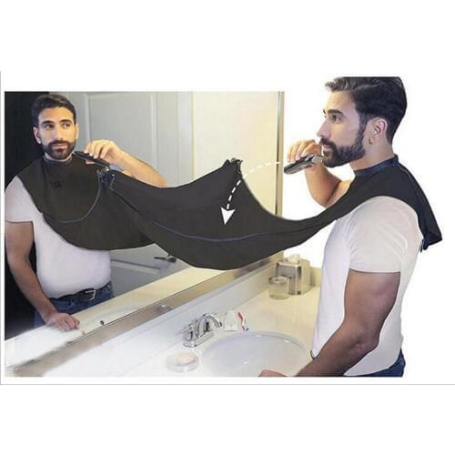 Pongee Beard Care Shave Bib Trimmer Clean Facial Hair Cape Sink Bathroom Shelves Waterproof Floral Cloth Dropshipping
