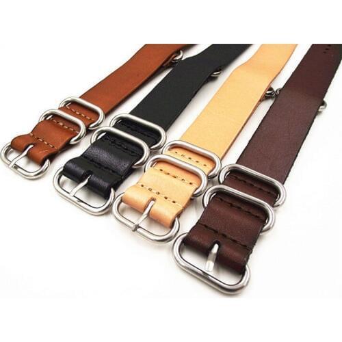1PCS High quality 18MM 20MM 22MM 24MM Nato strap genuine cow leather Watch band NATO straps zulu strap watch strap