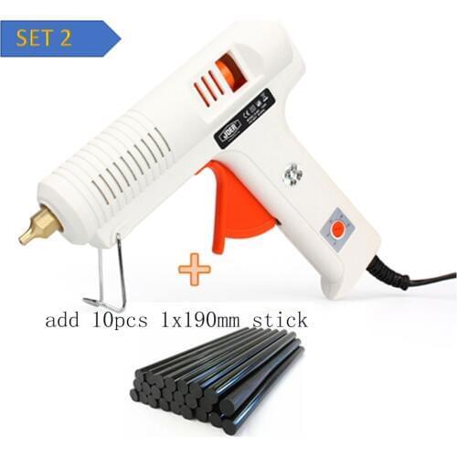 150W Handy Professional High Temp Heater Hot Glue Gun adjust temperature control system with 1pcs glue gun sticks