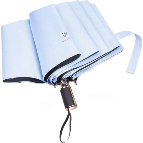 Umbrella UV Black coating folding anti ultraviolet advertising umbrella Folding three-folding umbrella anti-sunburn UPF 50
