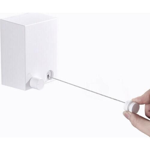 Indoor Outdoor Retractable Laundry Clothesline Wall Hanging Stretch Washing Clothes Line New Shrinking Balcony Invisible Line