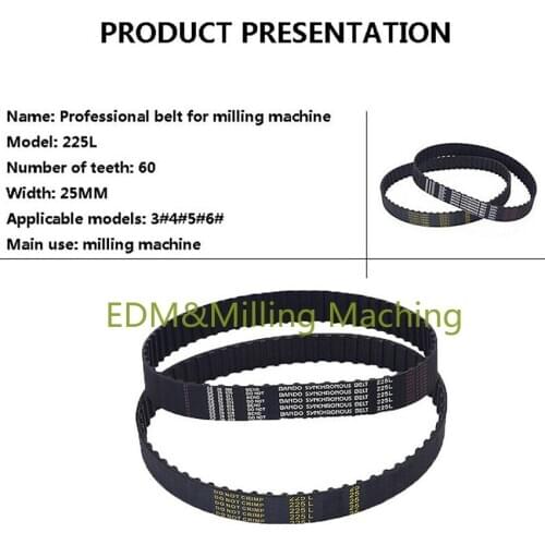 1PCS High Quality Milling Machine 255L Tools Step Pulley Timing Belt CNC Variable Speed For Bridgeport Mill Durable New