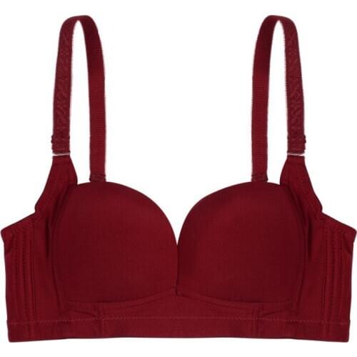 Fashion Female Thin Cup Smooth Wire Free Padded Push Up Bras Breathable Underwear