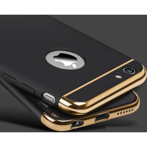 Luxury Gold Hard Case For iPhone 6 Case 6 Plus 5 5S SE Back Cover Removable 3 in 1 Fundas Case For iPhone 7 Case 7 Plus Coque