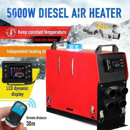 12V 5000W Diesel Air Heater Kit All In 1 LCD Monitor+Remote For Trucks Boats Bus