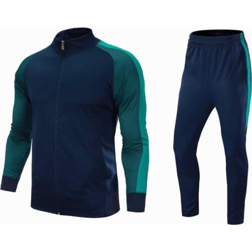 Winter Men Kids Soccer running Set survetement Football Sports Kits Futbol jacket Pants Set sport football training tracksuit