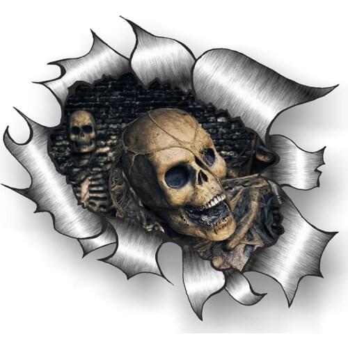 11360# Various Sizes Removable Decal Evil Gothic Realistic Skull Car Sticker Waterproof on Bumper Rear Window Laptop