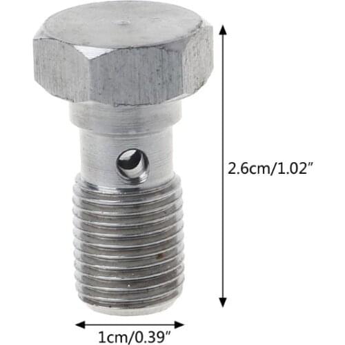 3/8x24 UNF AN-3 JIC Stainless Steel Bolt 20mm Long Brake Hose Fitting Eye