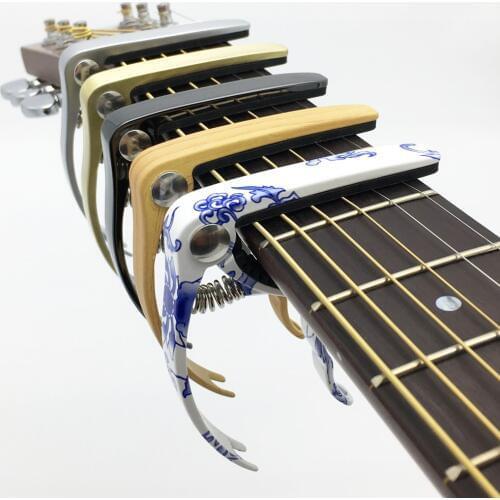 Acoustic Electric 6-String Guitar Capo Capotraste Tuner String Pin Puller Full Metal Plated Powerful Spring Smart Looking
