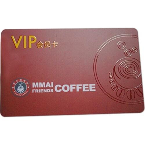 Free sample customize logo embossing spot UV VIP member cards