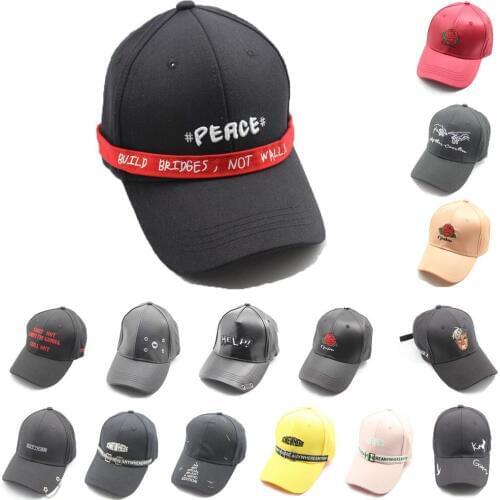 Women Men Unisex Snapback Baseball Cap Hip Hop Cartoon Flower Faux Leather Visor Kpop Bboy Sport Dancing Golf Dad Hat Adjustable