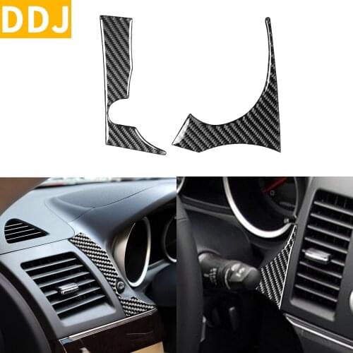 For Mitsubishi Lancer ES DE GTS 2008-2015 Carbon Fiber Both Side of Speedometer Panel Sticker Dash Cover Trim 2 Car Accessories
