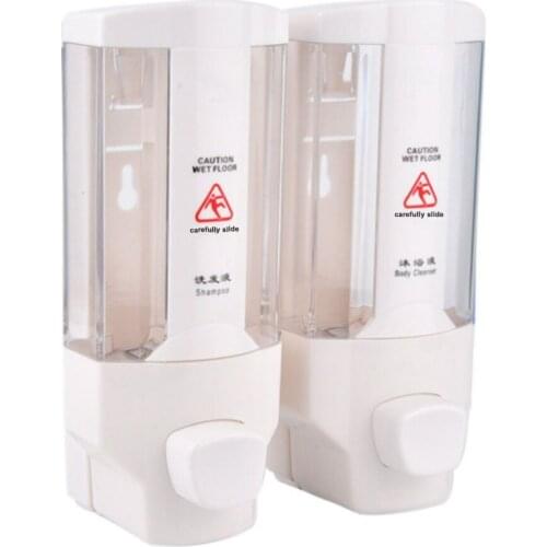 Soap Dispenser Double Head Home Hotel Bathroom Shower Room Wall Mount Pump Lotion Liquid Soap Container Dispenser Shampoo Box