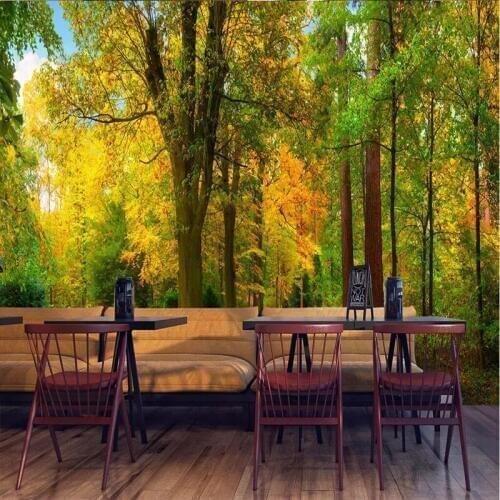 Modern 3D Stereo Custom Photo Wallpaper Forest Nature Wall Mural for Walls Living Room Bedroom TV Background Forest Wallpaper