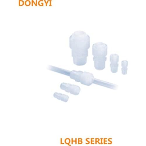Fluoropolymer Bore Through Connector For LQHB06-1/LQHB04-1 LQHB19-N LQHB06-N LQHB08-1