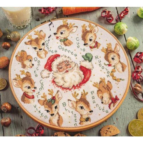 GG Mouse avatar Counted Cross Stitch Kit Cross stitch RS cotton with cross stitch Elk and Santa Claus