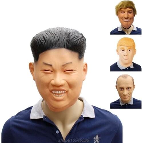Halloween Party Headgear Funny Realistic Celebrity President Latex Mask Adults Masquerade Cosplay Face Mask M30 21 Dropship