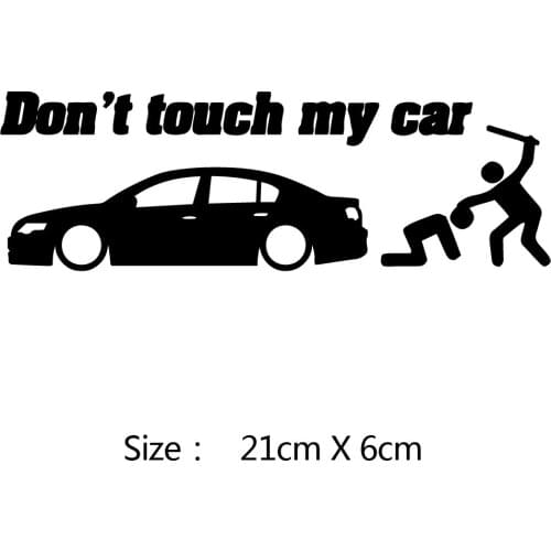 Interesting Car Stickers Don't Touch My Car Decals KK Vinyl for Auto Door Body Accessories Decoration Waterproof Cover Scratch