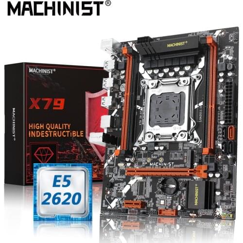 Machinist X79 Motherboard Combo Kit Set With Xeon E5 2620 Processor Support LGA 2011-3 CPU DDR3 REG ECC Memory X79 Z9-D7