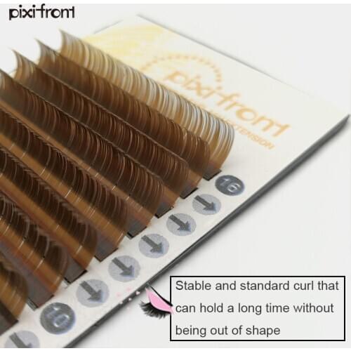 Mix Brown Color Eyelashes Makeup Maquiagem Mix 7-15mm High Quality Soft Natural Eyelash Extension