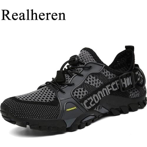 Spring Summer Men Mesh Trekking Shoes Hiking Tourism Outdoor Women Treking Hombre Breathable Nature Walk New 2021