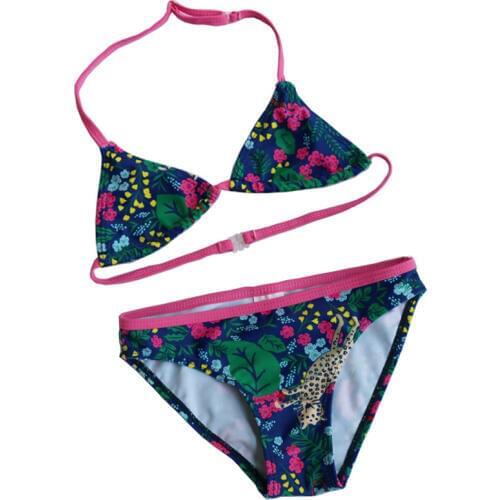 Girls Halter Bikinis 2020 Summer Girl Two Pieces Swim Suits Kids Swimsuits Printed Bikini Girls Beachwear Kids Bathing Suits